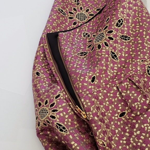 MIU MIU embroidered metallic mini skirt IT38/US2 - Picture 4 of 6